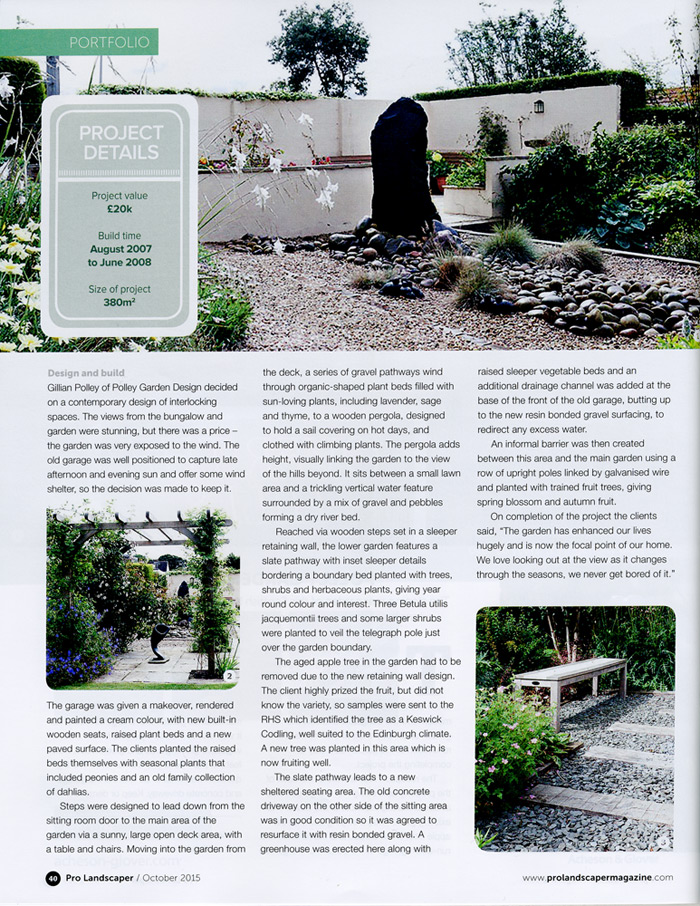 Pro Landscaper Magazine - Over the Hills - Polley Garden Design