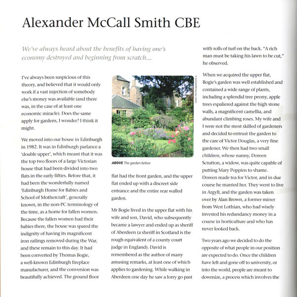 Alexander Mccall Smith CBE, Chelsea Flower Show Charity Gala Preview – 2007