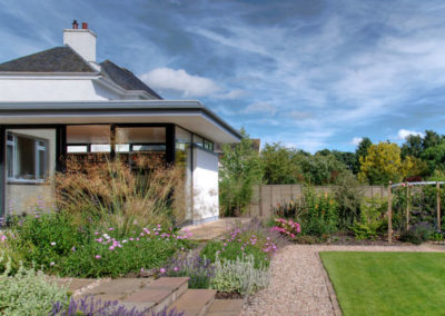 A Flowing Family Garden - a garden design to compliment a new garden room extension
