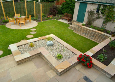 A Sunny Retreat for Relaxation - with raised stone beds