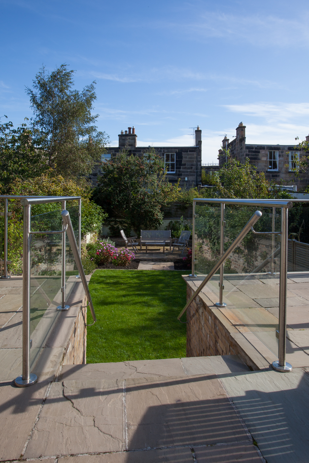A contemporary garden terrace