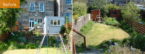 A Contemporary Family Garden - before
