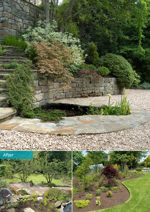 The planting has just been completed after planting photos