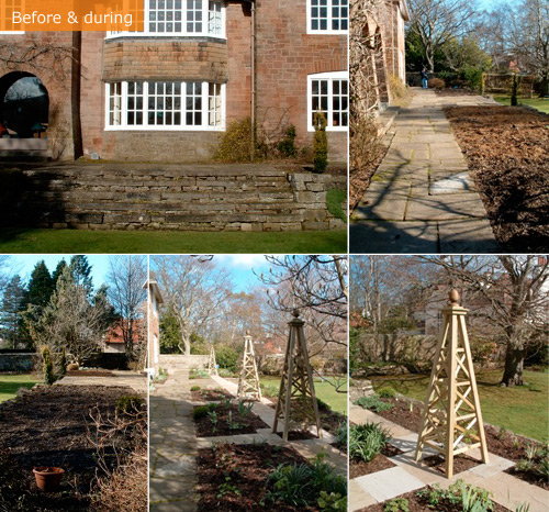 An Arts and Crafts House Terrace - before and during