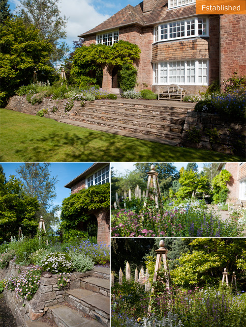 An Arts and Crafts House Terrace - established