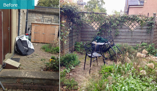 A Mews courtyard garden - before photos